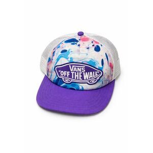 Vans “Off The Wall” Trucker Hat | Purple Brim Marble Print Mesh Snapback